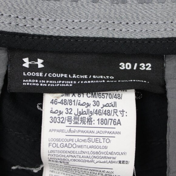 Under Armour Pants Mens 30x32 Black UA Golf Match Play Vented Loose Fit Straight - Picture 10 of 13